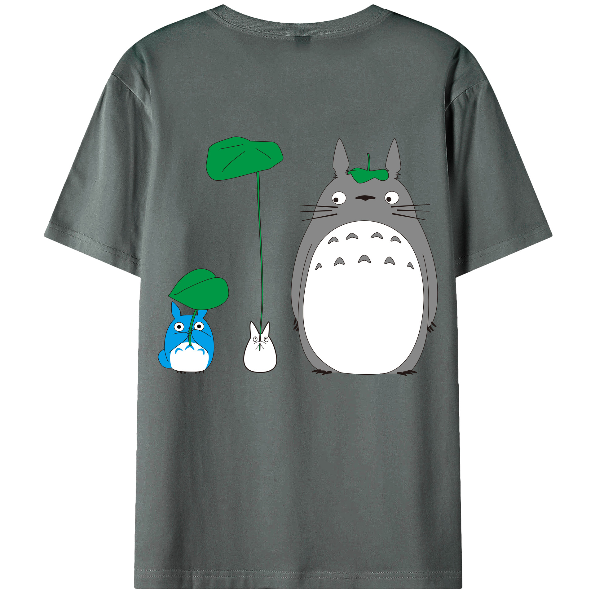 （画像用） となりのトトロ 草壁メイ 草壁サツキ My Neighbor Totoro Satsuki Kusakabe Mei Kusakabe 綿100％ メンズ半袖Tシャツ（バックプリント） 通気性